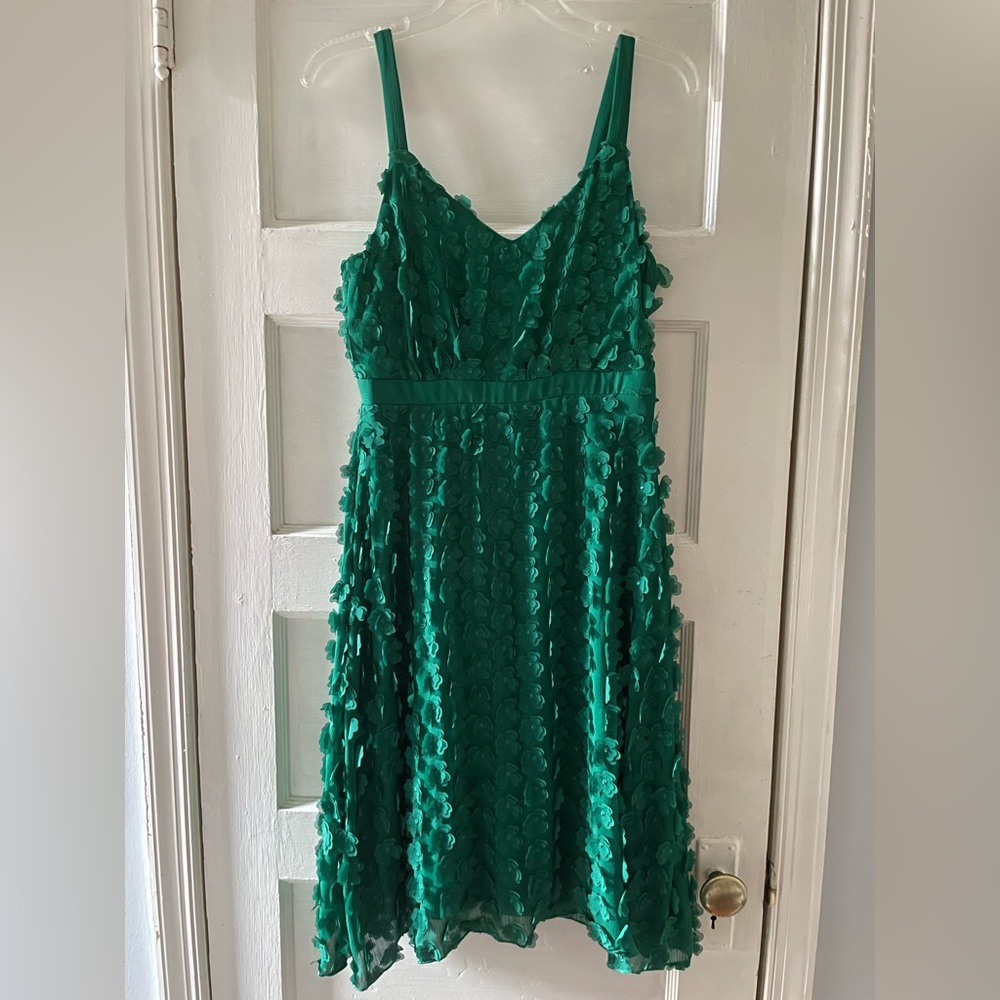 Eva Franco Hanya Textured Mini Dress in Green from Anthropologie